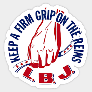 LBJ Vintage Campaign Button Lyndon B Johnson Sticker